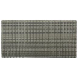 Berkfield Home Bar Table with Storage Rack Grey 120x60x110 cm Poly Rattan - Size: 120 x 60 x 110 cm - thumbnail 5