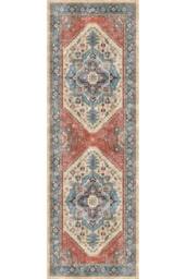 THE RUGS Parisa Washable Persian Classic Rug - Soft Polyester Runner Design in Beige - Size: 60 cm x 180 cm - thumbnail 3