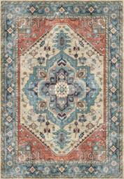 THE RUGS Parisa Washable Persian Classic Rug - Soft Polyester Runner Design in Beige - Size: 60 cm x 180 cm - thumbnail 2