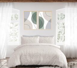 Smart Living Luxury Hotel Quality Reversible Tufted Arch Duvet Cover with Pillowcases in Camel - Size: Single - thumbnail 1