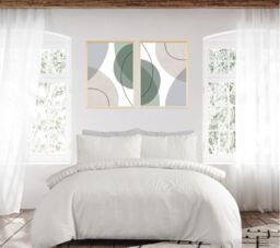 Smart Living Luxury Hotel Quality Reversible Tufted Arch Duvet Cover with Pillowcases in Camel - Size: Single - thumbnail 2