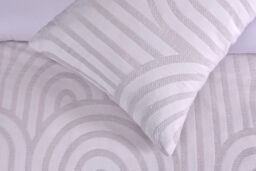Smart Living Luxury Hotel Quality Reversible Tufted Arch Duvet Cover with Pillowcases in Camel - Size: Single - thumbnail 4