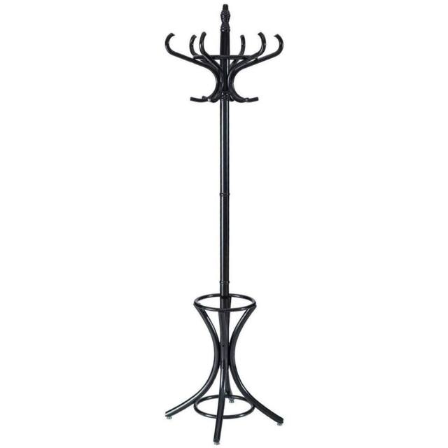 Havendro Wooden Free Standing Coat Rack 12 Hooks Umbrella Hallstand in Black - image 1