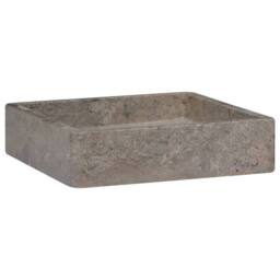 Berkfield Home Sink Grey 40x40x10 cm Marble - Size: 40 x 40 x 10 cm - thumbnail 2