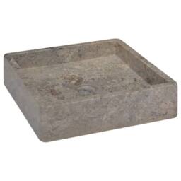 Berkfield Home Sink Grey 40x40x10 cm Marble - Size: 40 x 40 x 10 cm
