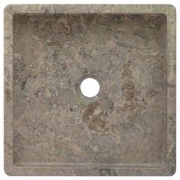 Berkfield Home Sink Grey 40x40x10 cm Marble - Size: 40 x 40 x 10 cm - thumbnail 4