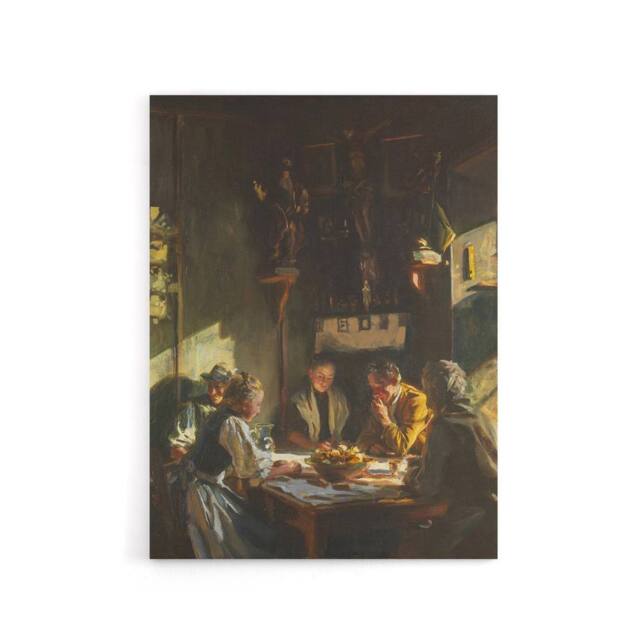 "Artery8 Tyrolese Interior Oil Painting Sargent Canvas Wall Art Print - Size: W24"" x H32""" - image 1