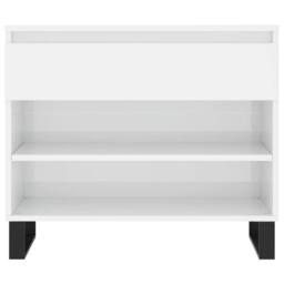 Berkfield Home Shoe Cabinet High Gloss White 70x36x60 cm Engineered Wood - Size: 70 x 36 x 60 cm - thumbnail 5