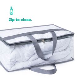 LIVIVO Clear PVC Storage Bags Set of 2 XL in Grey - thumbnail 5