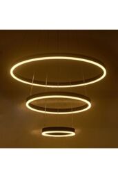 Living and Home Black 3 Light Round LED Pendant Light - thumbnail 4