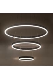 Living and Home Black 3 Light Round LED Pendant Light - thumbnail 3