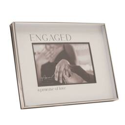 "Amore by Juliana Wedding Gift Silver & Black Photo Frame Engaged 6"" x 4""" - thumbnail 2