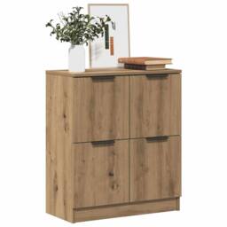 Berkfield Home Sideboard Artisan Oak 60x30x70 cm Engineered Wood in Brown - Size: 60 x 30 x 70 cm - thumbnail 3