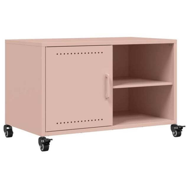 Berkfield Home TV Cabinet Pink 68x39x43.5 cm Steel - image 1