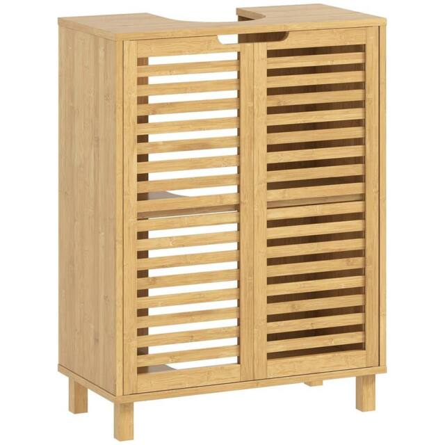 NESTLUNE Under Sink Bathroom Cabinet, Bamboo Under Sink in Brown - image 1
