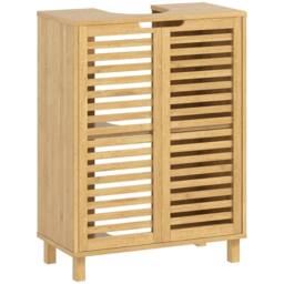 NESTLUNE Under Sink Bathroom Cabinet, Bamboo Under Sink in Brown - thumbnail 1