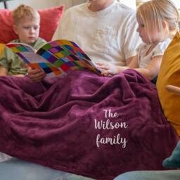Duncan Stewart Personalised Ultra Soft Blanket Throw in Navy - thumbnail 8
