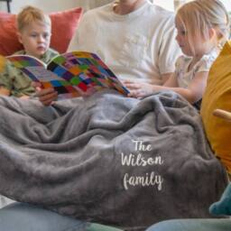 Duncan Stewart Personalised Ultra Soft Blanket Throw in Navy - thumbnail 6