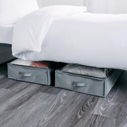 OHS Large Underbed Storage Bags 2 Pack Clothes Shoes Organiser in Grey - thumbnail 6