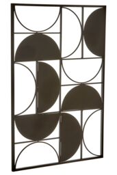 Orsina Semicircle Modern Wall Art, Metallic Finished Wall Art for Living Room, Contemporary Wall Decor in Black - thumbnail 5