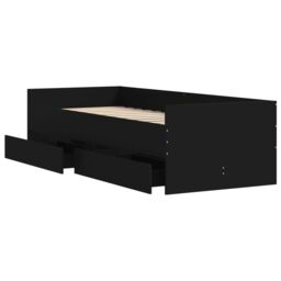 Berkfield Home Bed Frame with Drawers without Mattress Black 100x200 cm - thumbnail 5