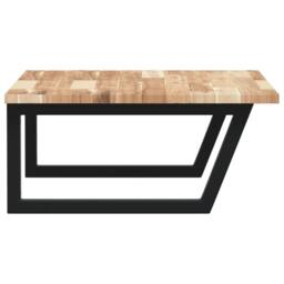 Berkfield Home Basin Shelf Wall Mounted Steel & Solid Wood Acacia in Brown - thumbnail 5