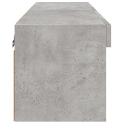 Berkfield Home TV Cabinet with LED Lights Concrete Grey 80x30x30 cm - Size: 80 x 30 x 30 cm - thumbnail 9