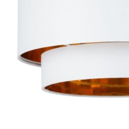 First Choice Lighting Kozy - White & Gold 30cm Pendant Shade - thumbnail 3