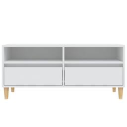 Berkfield Home TV Cabinet White 100x34.5x44.5 cm Engineered Wood - thumbnail 6