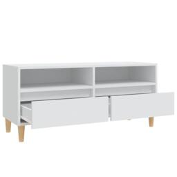 Berkfield Home TV Cabinet White 100x34.5x44.5 cm Engineered Wood - thumbnail 8