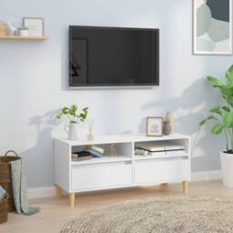 Berkfield Home TV Cabinet White 100x34.5x44.5 cm Engineered Wood - thumbnail 2