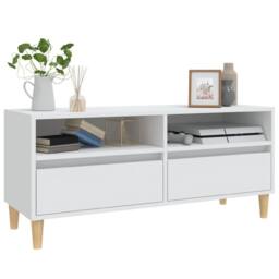 Berkfield Home TV Cabinet White 100x34.5x44.5 cm Engineered Wood - thumbnail 4