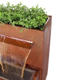 Primrose Waterfall Herb Planter Water Feature Cascade Urban Corten Steel in Copper - thumbnail 5
