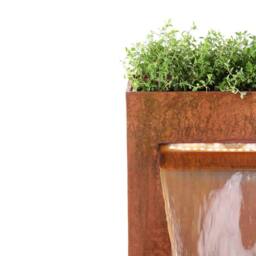 Primrose Waterfall Herb Planter Water Feature Cascade Urban Corten Steel in Copper - thumbnail 4