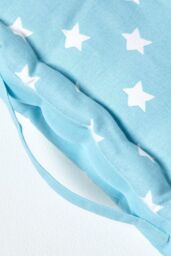 Homescapes Cotton Stars Floor Cushion in Blue - Size: 40 cm x 40 cm - thumbnail 4
