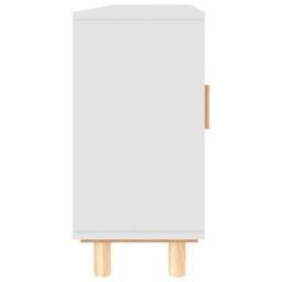 Berkfield Home Sideboard White 105x30x60 cm Solid Wood Pine & Natural Rattan - Size: 105 x 30 x 60 cm - thumbnail 6