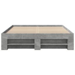 Berkfield Home Bed Frame without Mattress Concrete Grey 120x200cm Engineered Wood - Size: Small Double - thumbnail 5