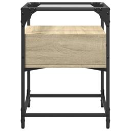 Berkfield Home Decorative Bedside Cabinet Sonoma Oak 40x40x55 cm Engineered Wood in Light Tan - Size: 40 x 40 x 55 cm - thumbnail 5