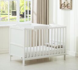 MCC Direct CozyCubs Wooden Baby Cot Bed With Top Changer Orlando in White - Size: 1 Pack - thumbnail 2