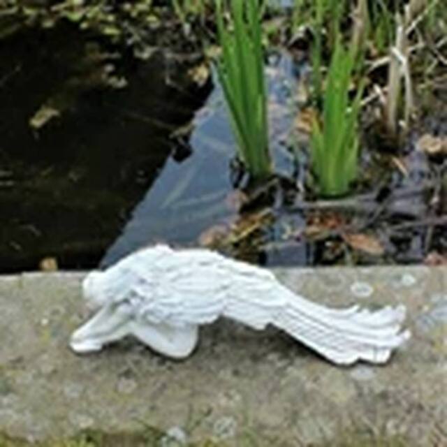 EONLION Small Beige Garden Ornament Fairy Angel Statue Outside Decorative - image 1