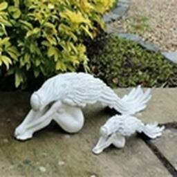 EONLION Small Beige Garden Ornament Fairy Angel Statue Outside Decorative - thumbnail 4