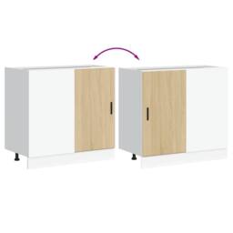 Berkfield Home Sink Base Cabinet Sonoma Oak Engineered Wood in Light Brown - thumbnail 8