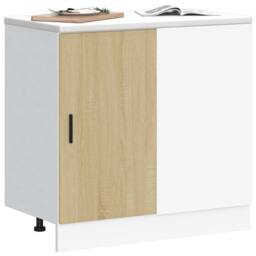 Berkfield Home Sink Base Cabinet Sonoma Oak Engineered Wood in Light Brown - thumbnail 1
