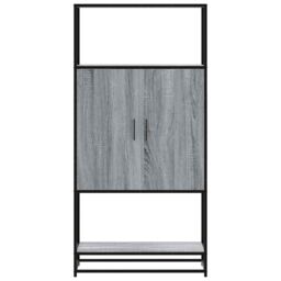 Berkfield Home Highboard Grey Sonoma 68x35x139 cm Engineered Wood & Metal - Size: 68 x 35 x 139 cm - thumbnail 4
