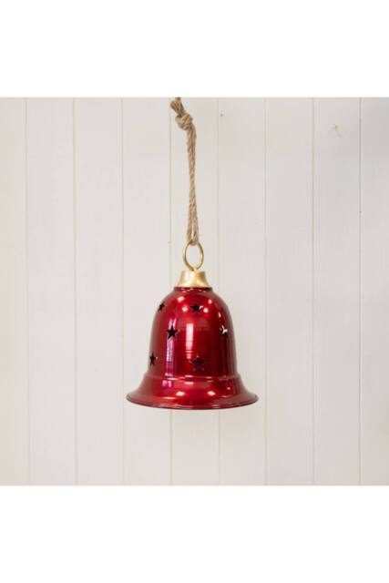 KDMD Glossy Red Metal Bell with Cutout Detail Small - image 1