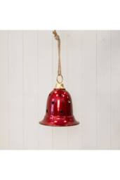 KDMD Glossy Red Metal Bell with Cutout Detail Small