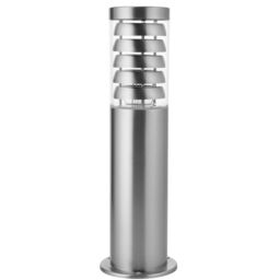 Loops Outdoor Garden Bollard Light Stainless Steel 9W Outside Path LED Lamp Post IP44 in Metallics