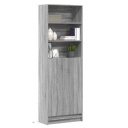 Berkfield Home Highboard with LED Grey Sonoma 69x32.5x200 cm Engineered Wood - thumbnail 1