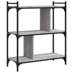 Berkfield Home Bookcase 3-Tier Grey Sonoma 76x32x88 cm Engineered Wood - Size: 76 x 32 x 88 cm - thumbnail 1