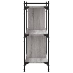Berkfield Home Bookcase 3-Tier Grey Sonoma 76x32x88 cm Engineered Wood - Size: 76 x 32 x 88 cm - thumbnail 5